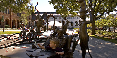 Dr. Seuss Memorial Sculpture Garden in Springfield, Massachusetts.