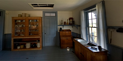 Kitchen in Gibbs family farm house.