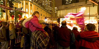 Holidazzle Parade at Nicollet and 7th