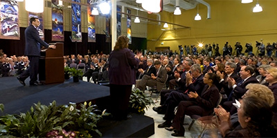 Gov. Pawlenty at the 2005 MN State of the State address at the Mayo Clinic in Rochester.