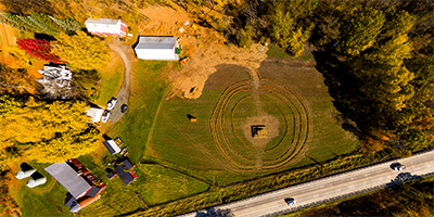 Pumpkin farm in Shafer Township.