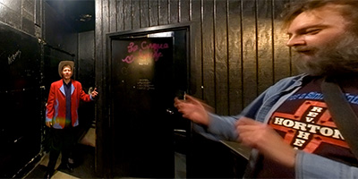 The Rev. Horton Heat backstage at First Avenue.