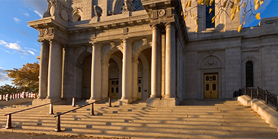 Front steps of Saint Mary’s Basilica