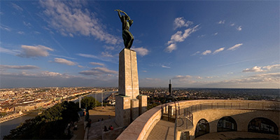 Budapest from on top of the Citadella on Gellert Hill