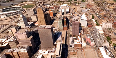 Over Main St. at 6th St.