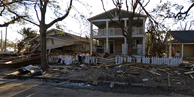 19th Ave. in Gulfport after Hurricane Katrina.