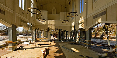 St. Peter’s By The Sea Episcopal Church in Gulfport after Hurricane Katrina.