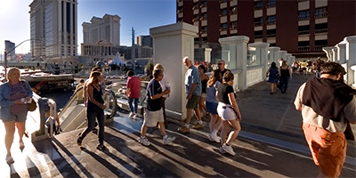 Pedestrian bridge over Flamingo Road