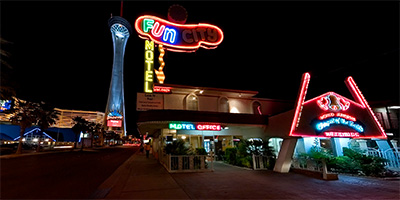 Next to the Stratosphere at Fun City Motel/Chapel of the Bells