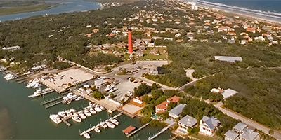 The Ponce de Leon Inlet Light Station in Ponce Inlet, FL.