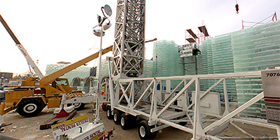 Ice Palace Construction - View from Crane
