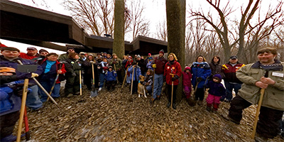 The Cooler Crew with zephy (Sgt. Jason Anderson)  at their Rehash Bash  after the 2005  Treasure Hunt medallion was found.