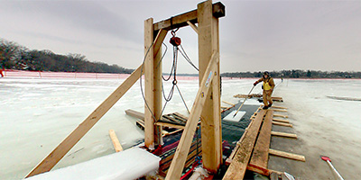 Ice Harvesting on Lake Phalen