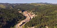 360 degree aerial panorama of Deadwood, SD.