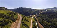 360 degree aerial panorama of Deadwood, SD.