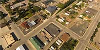360 degree aerial panorama over Lazelle and 3rd in Sturgis, SD.