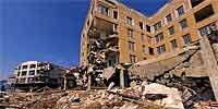 The historic Tivoli Hotel, destroyed by Hurricane Katrina.