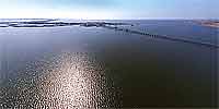 360 degree aerial panorama over the Rigolets after Hurricane Katrina.