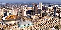 360 degree aerial panorama near the New Orleans Superdome after Katrina and Rita.