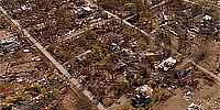 360 degree aerial panorama over  Waveland after Hurricane Katrina.