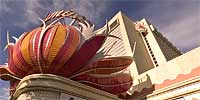 In front of the Flamingo on the Las Vegas Strip